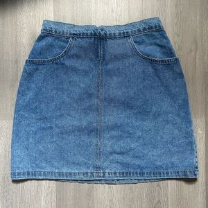 Vintage denim mini skirt